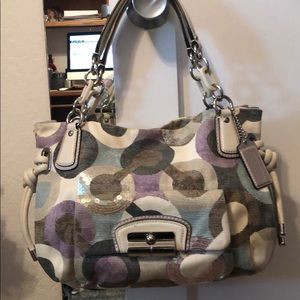 COACH Multi color Handbag with double straps